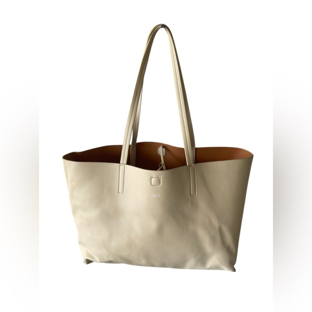 Mark And Graham Large Tote Brown Vegan Leather